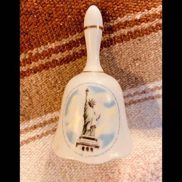 Japan 100th year Statue of Liberty porcelain bell - Picture 1 of 3
